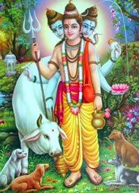 Lord Dattatreya Photo courtesy http://www.telugubhakti.com